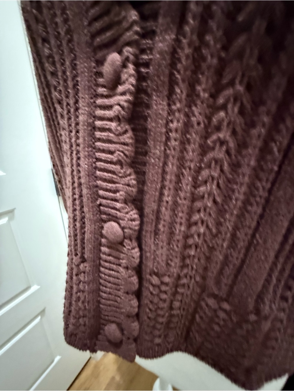 NWT. House of Harlow 1960. Chocolate Brown Cropped Knit Cardigan. Large. - Picture 6 of 13